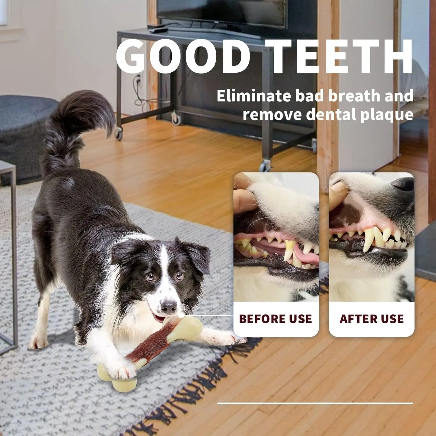 All For Paws Nearly Indestructible Nylon Bone – Beef-Flavored Chew Toy for Aggressive Chewers