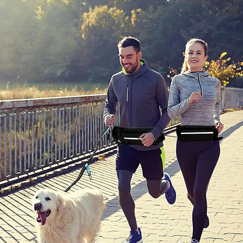 Hands-Free Dog Leash with Waist Bag – Reflective, Retractable, and Perfect for Running or Walking