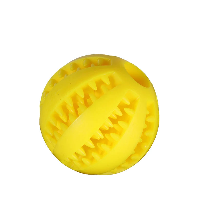 Natural Rubber Dog Chew Toy Tooth Cleaning Treat Ball Extra-Tough Interactive 5cm Elasticity Ball for Pets
