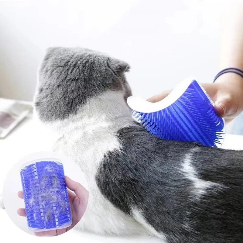 Cat Self-Grooming Massage Comb – Wall-Mounted Brush for Hair Removal & Relaxing Rubs