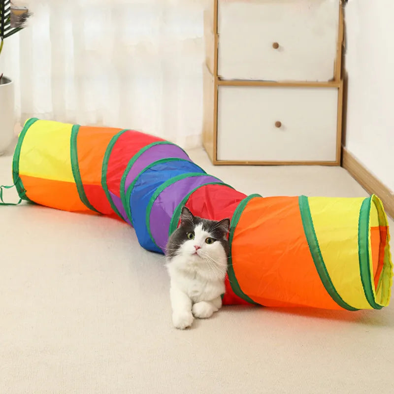 Foldable Cat Tunnel – Breathable & Fun Play Barrel for Indoor Cats