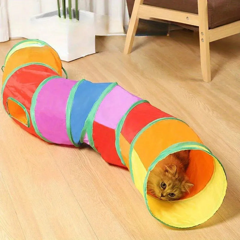 Foldable Cat Tunnel – Breathable & Fun Play Barrel for Indoor Cats