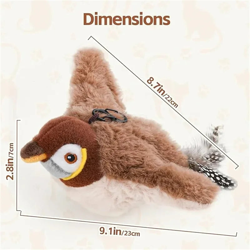 Interactive Flapping Bird Cat Toy – Rechargeable & Catnip-Infused for Endless Feline Fun