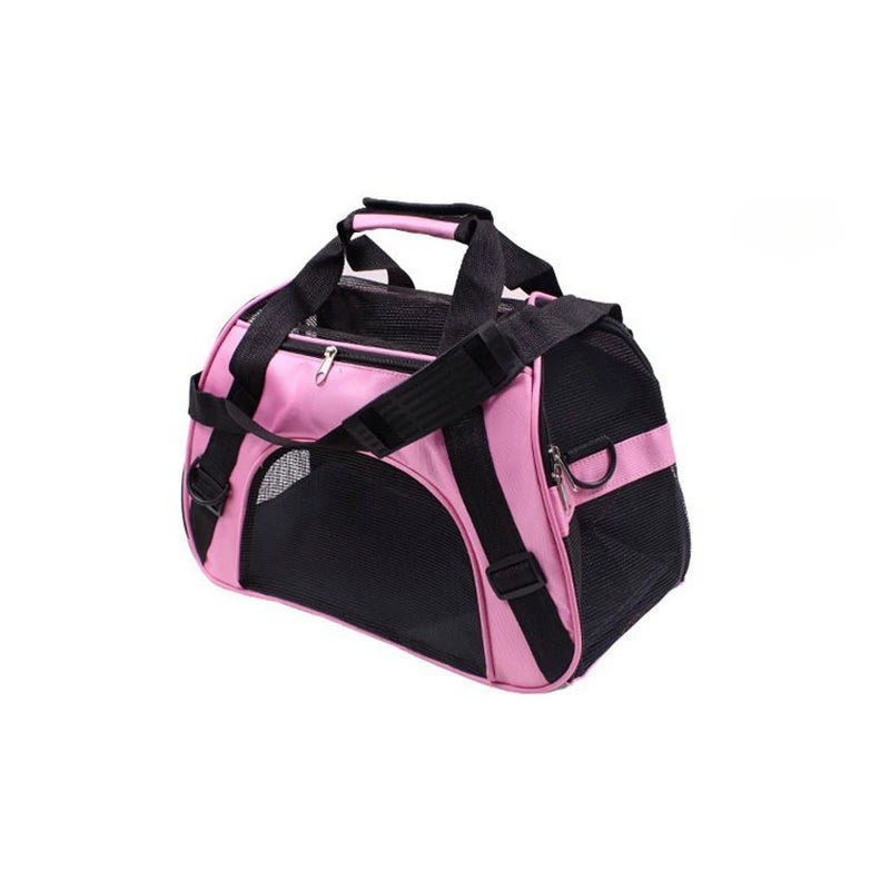 Portable Dog & Cat Carrier Bag – Breathable Mesh Travel Handbag for Small Pets