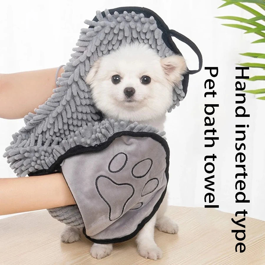Pet Absorbent Bath Towel – Quick-Drying, Thick & Soft for Dogs and Cats