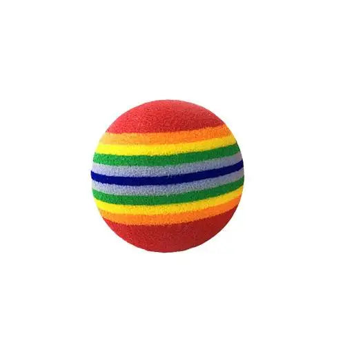 Colorful Rainbow Foam Fetch Balls – Soft, Lightweight & Perfect for Playful Pets