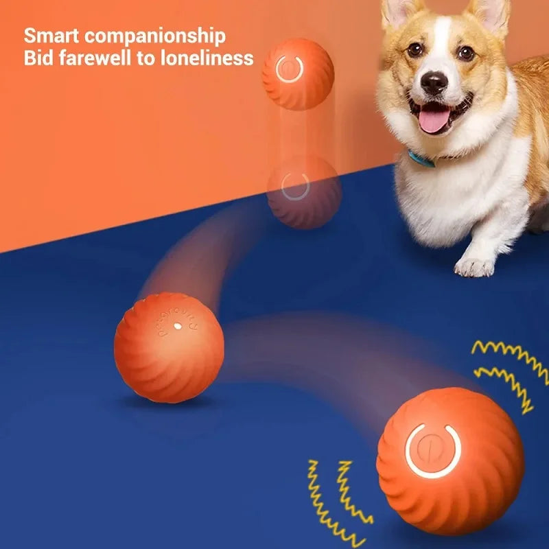 Smart Automatic Moving Dog Toy Ball – USB Rechargeable Interactive Chew & Chase Toy
