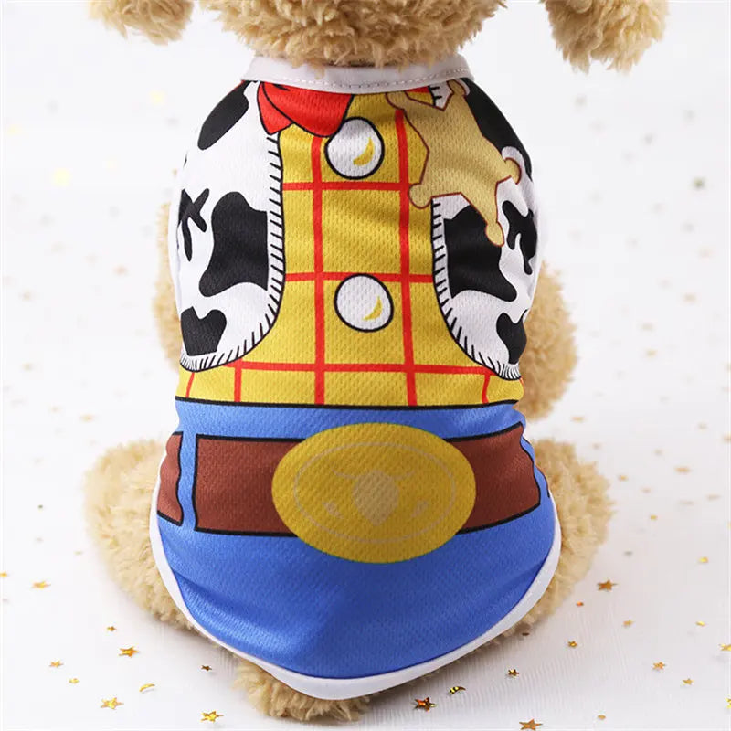 Cartoon Dog T-Shirt – Soft Summer Vest for Small Dogs and Puppies