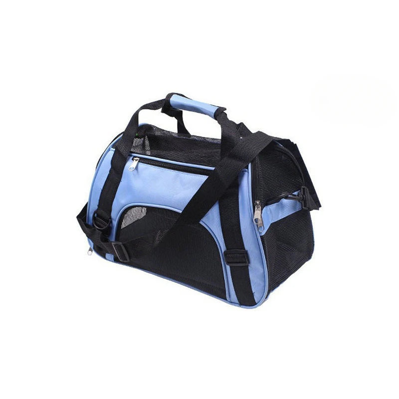 Portable Dog & Cat Carrier Bag – Breathable Mesh Travel Handbag for Small Pets