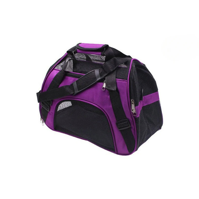Portable Dog & Cat Carrier Bag – Breathable Mesh Travel Handbag for Small Pets