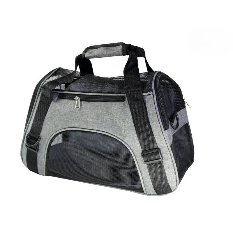 Portable Dog & Cat Carrier Bag – Breathable Mesh Travel Handbag for Small Pets