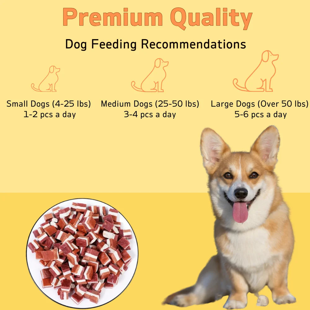100g Beef & Meat Cubes Dog Treats Digestible Snacks for Small Medium & Large Dogs Healthy Dog Dry Food