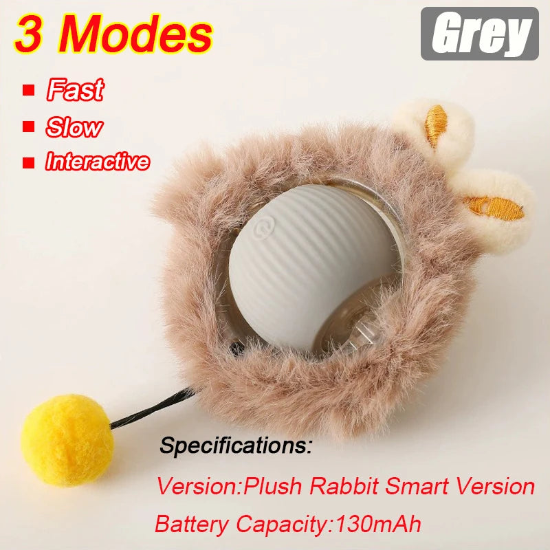Smart Rolling Ball Toy for Cats & Dogs – Rechargeable with Faux Tail & Mouse-Like Motion