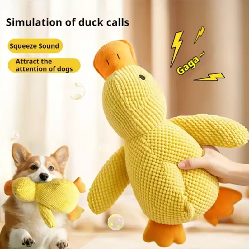 Stomping Duck Dog Toy – Bite-Resistant Plush for Teeth Cleaning & Interactive Fun