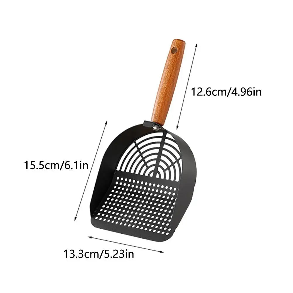 Steel Cat Litter Scoop with Long Handle