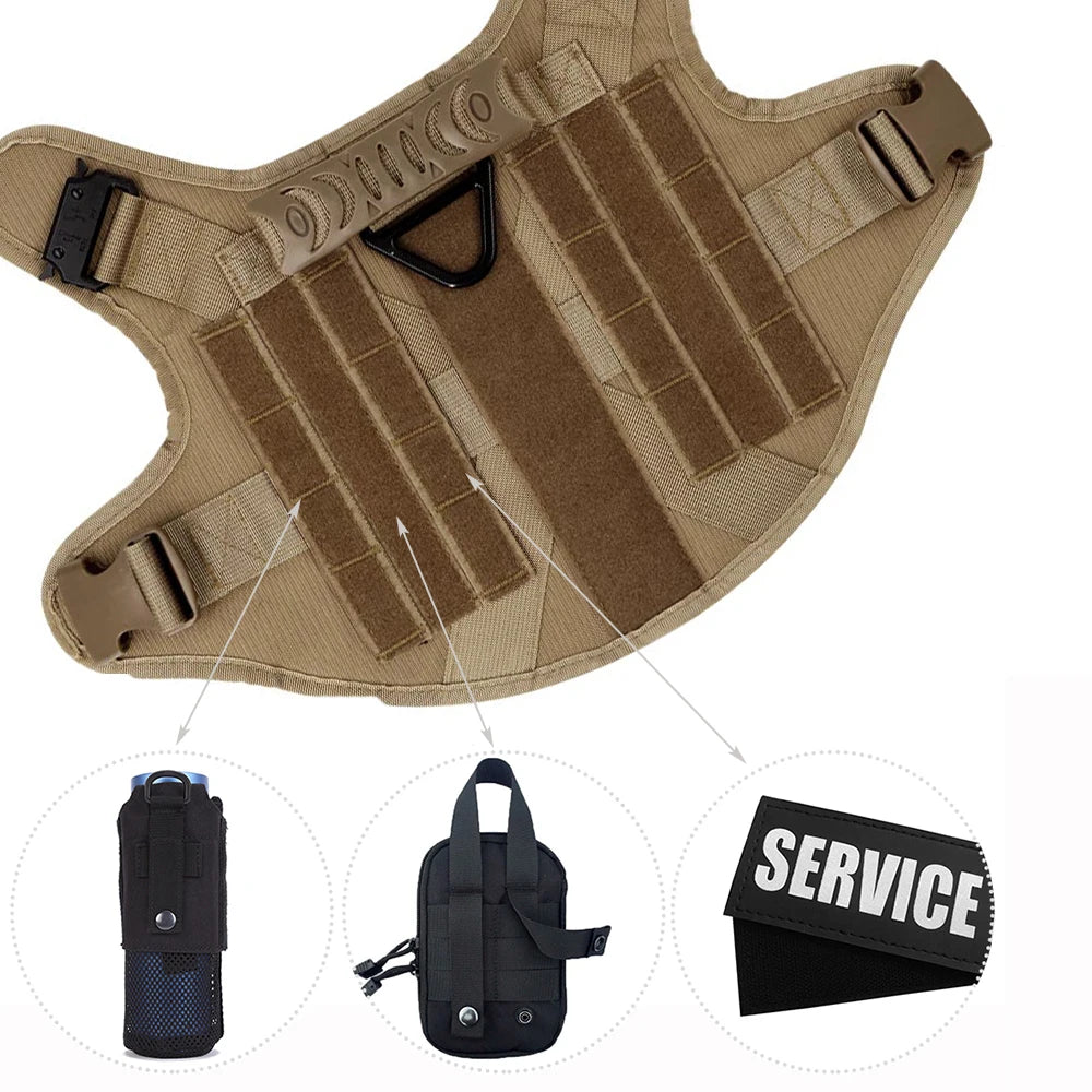 Heavy-Duty Large Dog Harness & Leash Set – Training and Walking Vest for German Shepherds, Malinois & Medium to Large Dogs