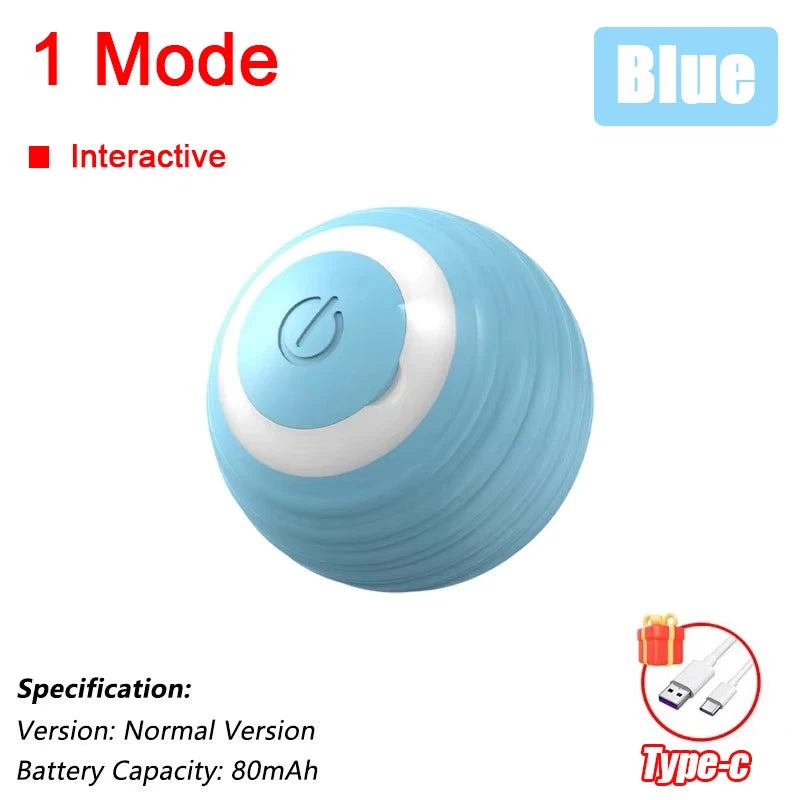 Smart Rolling Ball Toy for Cats & Dogs – Rechargeable with Faux Tail & Mouse-Like Motion