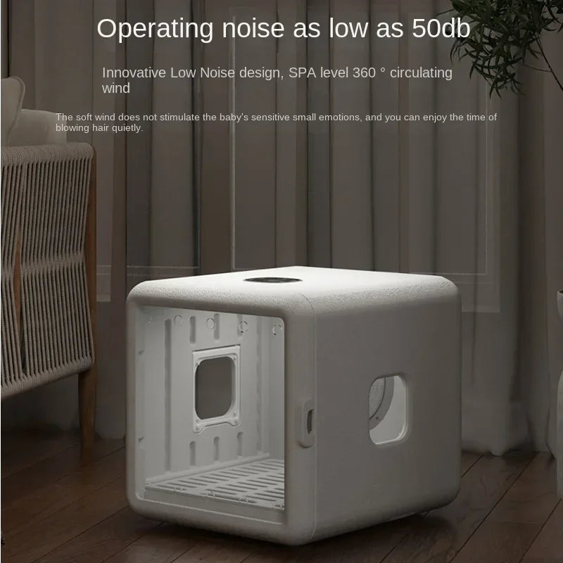 Smart Pet Drying Box – Automatic Temperature Control & Water Sterilization Dryer for Cats & Dogs