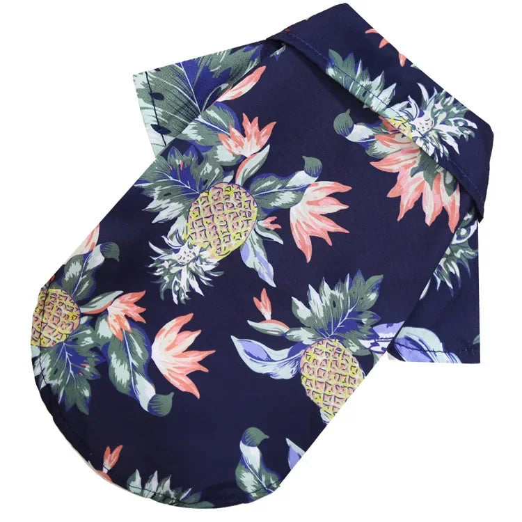 Hawaiian Style Dog Shirt – Summer Beachwear for Small & Medium Dogs and Cats