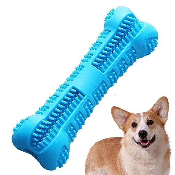 Soft Rubber Dog Toothbrush Chew Toy – 360° Teeth Cleaning Stick