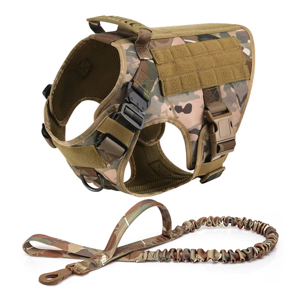 Heavy-Duty Large Dog Harness & Leash Set – Training and Walking Vest for German Shepherds, Malinois & Medium to Large Dogs