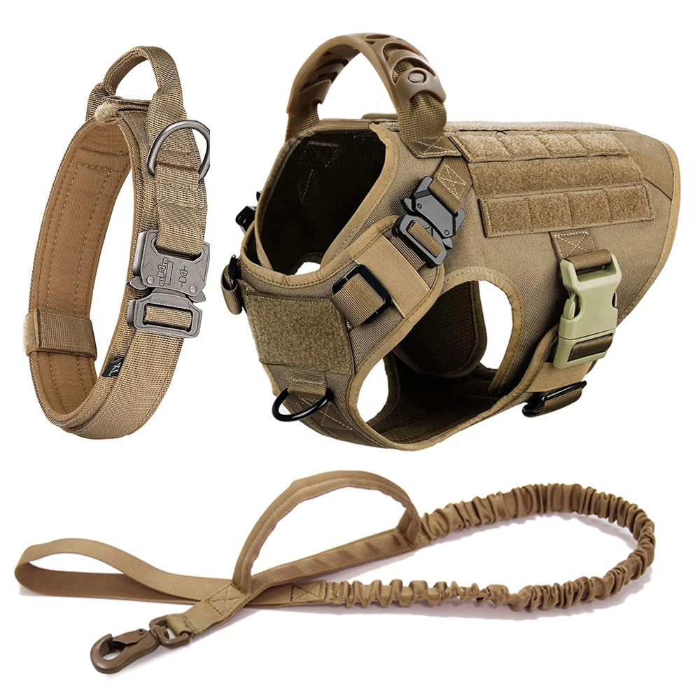 Heavy-Duty Large Dog Harness & Leash Set – Training and Walking Vest for German Shepherds, Malinois & Medium to Large Dogs