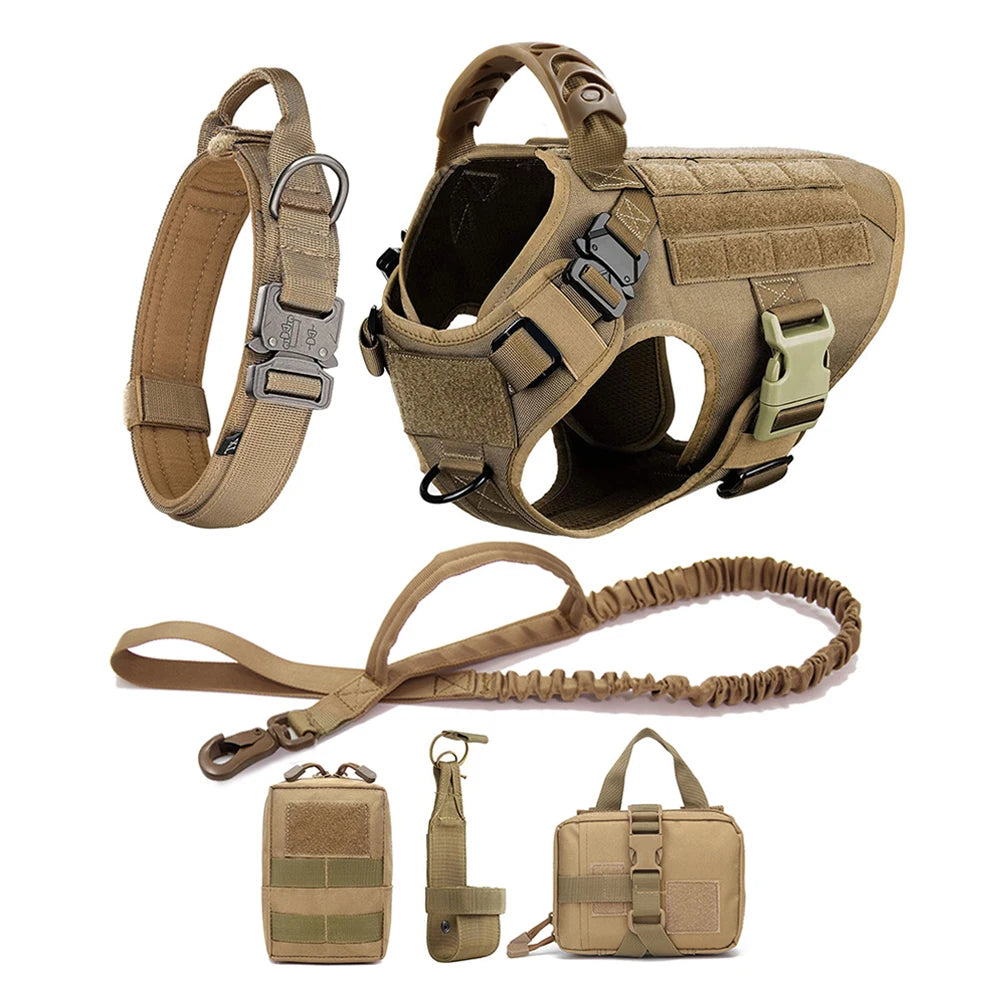 Heavy-Duty Large Dog Harness & Leash Set – Training and Walking Vest for German Shepherds, Malinois & Medium to Large Dogs