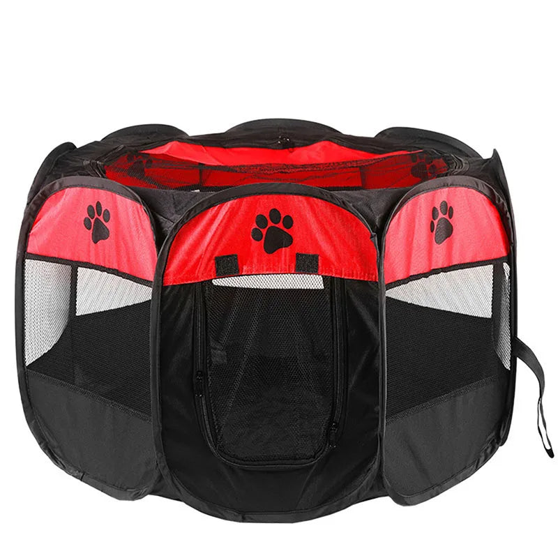 Octagonal Foldable Pet Cage – Breathable Delivery Room Tent & Scratch-Resistant Nest for Cats and Dogs