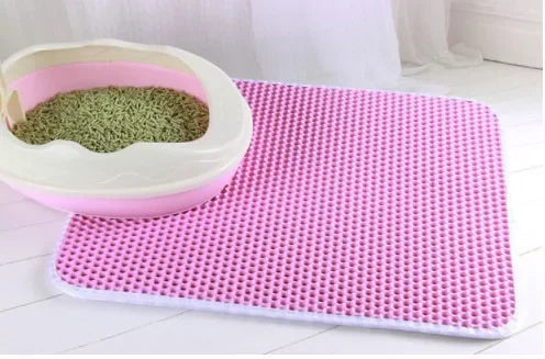 Double-Layer Waterproof Cat Litter Mat – Non-Slip, Easy-Clean Pad with Bonus Gift
