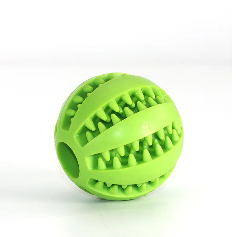 Natural Rubber Dog Chew Toy Tooth Cleaning Treat Ball Extra-Tough Interactive 5cm Elasticity Ball for Pets