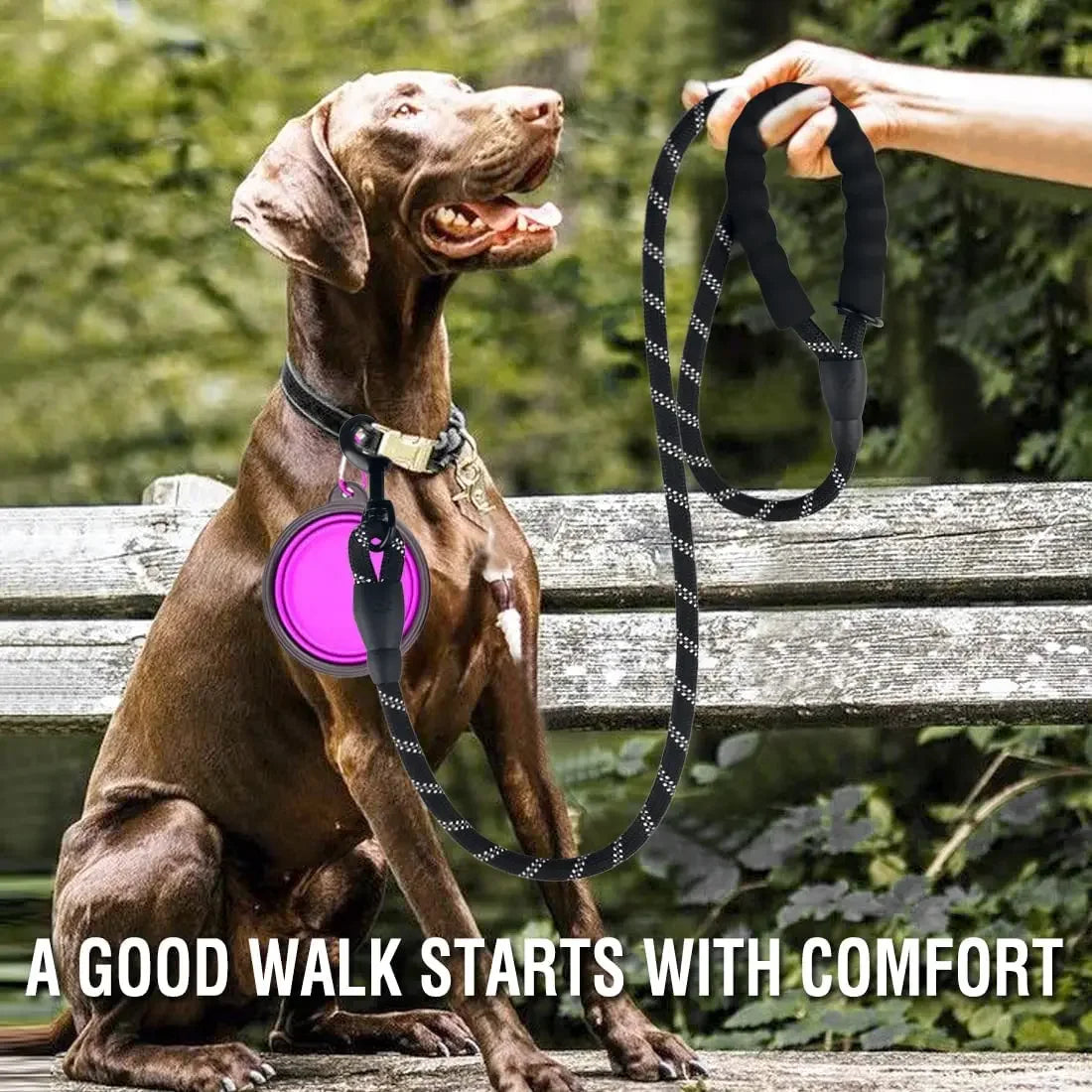 Heavy-Duty Reflective Dog Leash – Strong & Secure for Small, Medium, and Large Dogs