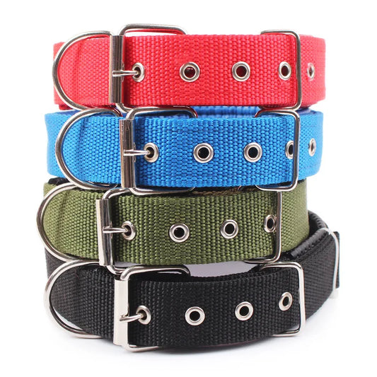 Solid Nylon Dog Collar – Durable and Adjustable for Small, Medium & Large Dogs