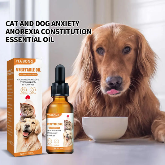 Natural Organic Calming Drops – Essential Oil Blend for Pet Anxiety Relief & Skin Health