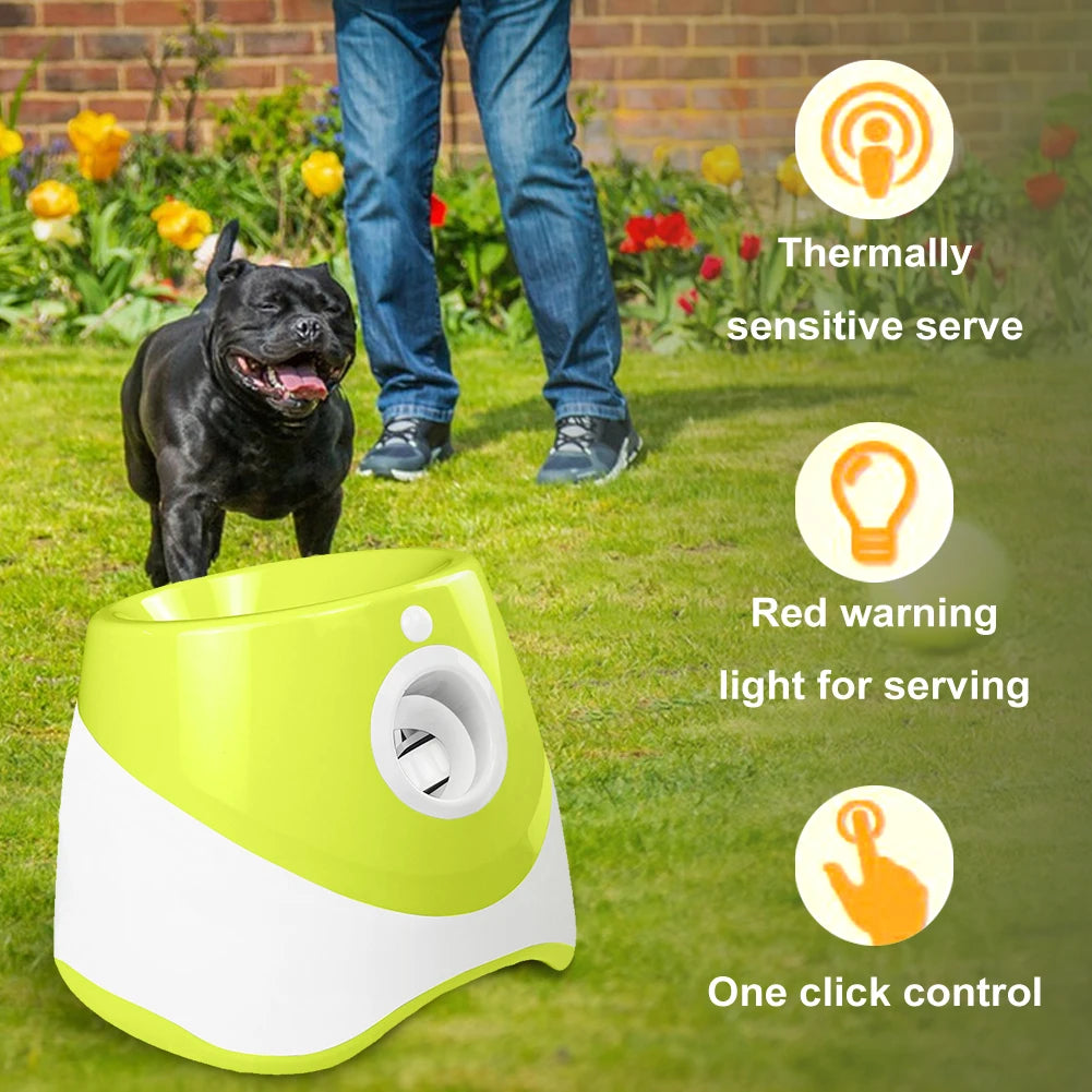Automatic Dog Tennis Ball Launcher – Interactive Rechargeable Pet Toy for Endless Fetch Fun