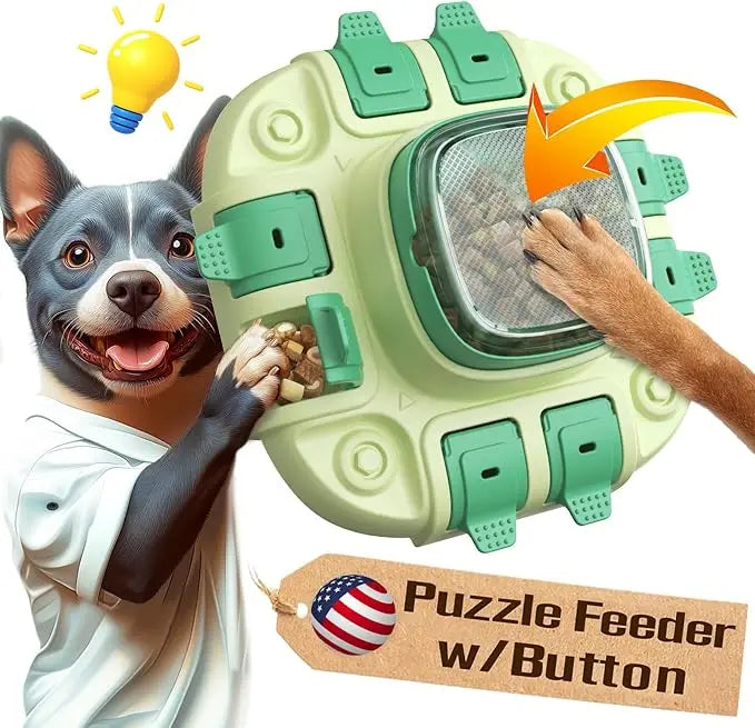 2-in-1 Dog Puzzle Toy & Slow Feeder – Enrichment & Boredom Buster for Small to Large Dogs