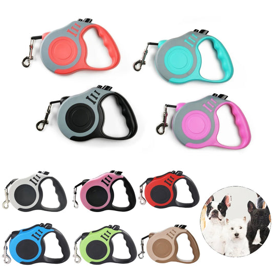 Retractable Dog Leash – 3M/5M Durable Nylon Lead for Small, Medium & Large Pets