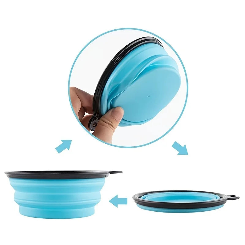 Portable Silicone Pet Food & Water Bowl – Durable, Collapsible & Travel-Friendly