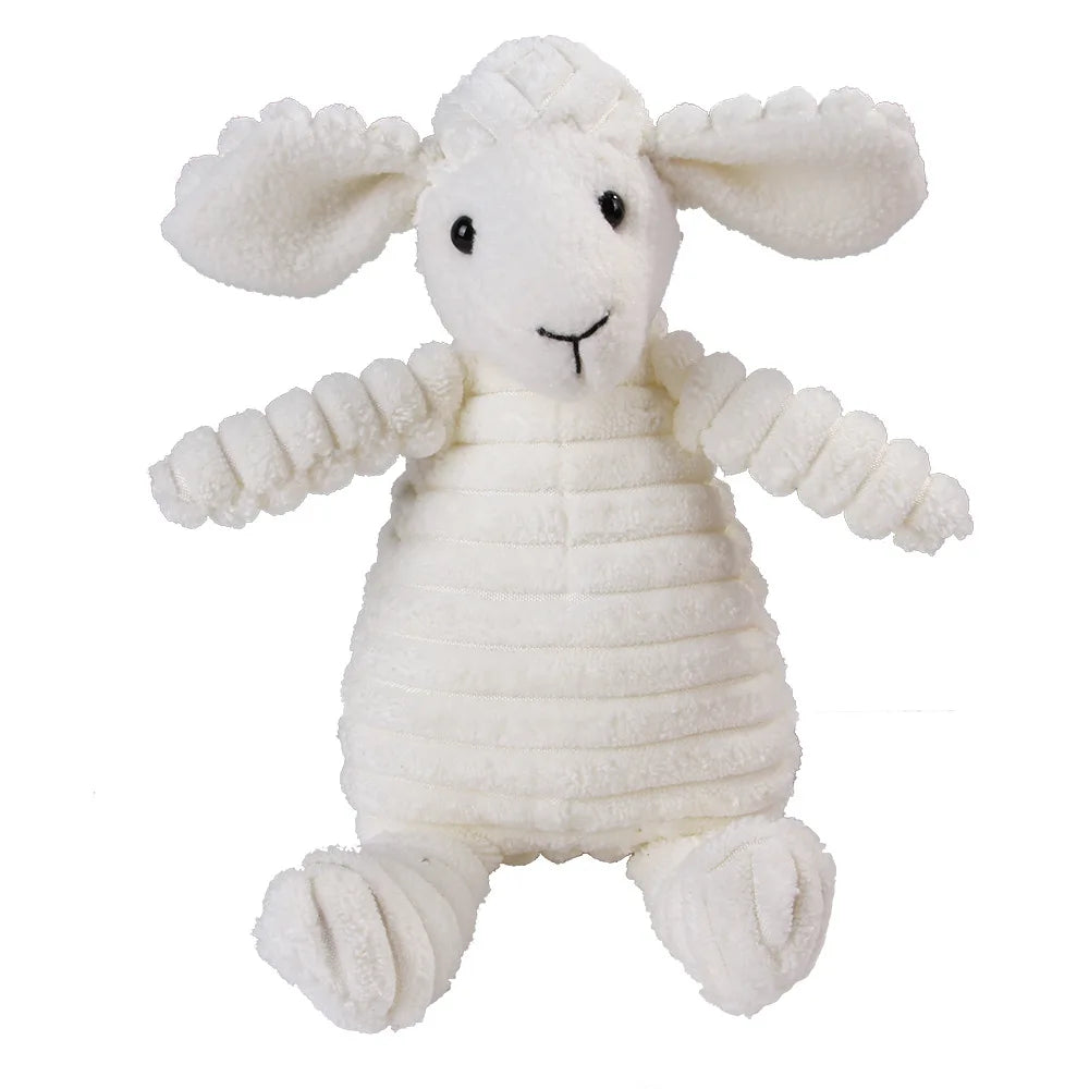Corduroy Monkey & Pig Squeaky Dog Toy – Plush, Durable & Great for Dental Health