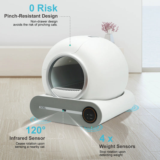 DOEL 65L Self-Cleaning Automatic Cat Litter Box