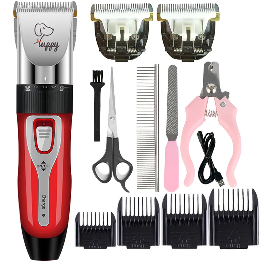 Professional Cordless Pet Hair Clippers – Grooming Trimmer for Dogs, Cats & Rabbits