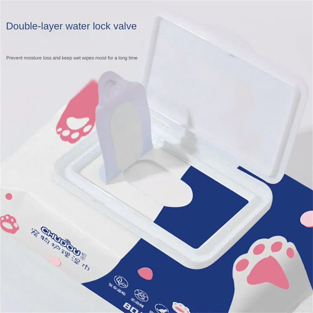 Pet Wipes – RO Pure Water Formula for Safe, No-Rinse Cleaning & Deodorizing