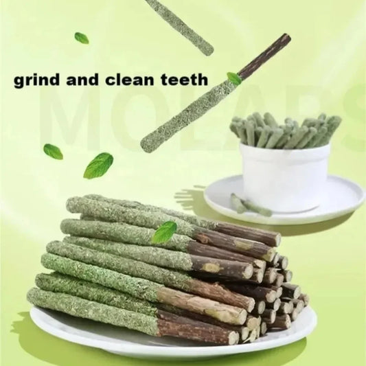 6 Natural Cat Sticks – Mint, Silver Vine & Excitement Sticks for Scratching, Biting & Teeth Cleaning