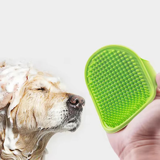 Soft Rubber Dog & Cat Brush – Bath Glove for Hair Removal, Grooming & Massage