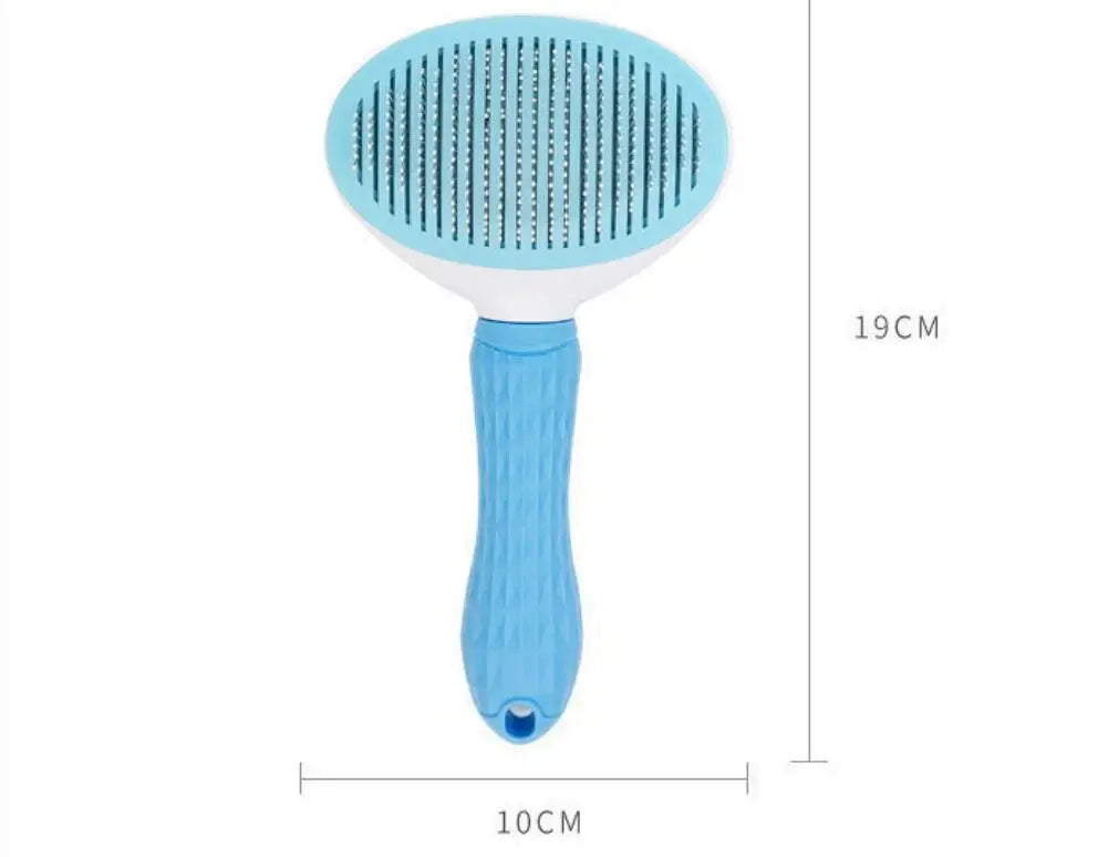 Pet Dog Hair Brush & Cat Comb – Stainless Steel Grooming Tool for Long-Haired Pets