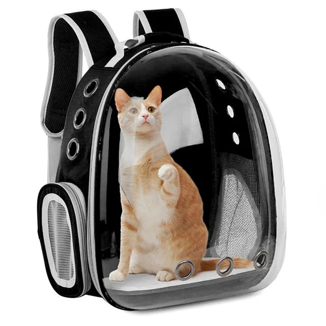 Space Capsule Pet Backpack – Breathable, Transparent Carrier for Cats & Small Dogs