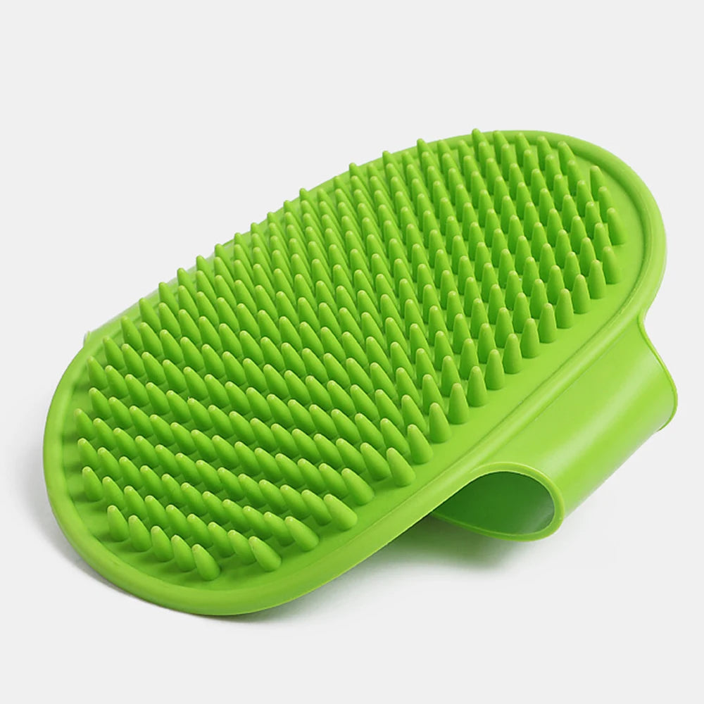 Soft Rubber Dog & Cat Brush – Bath Glove for Hair Removal, Grooming & Massage