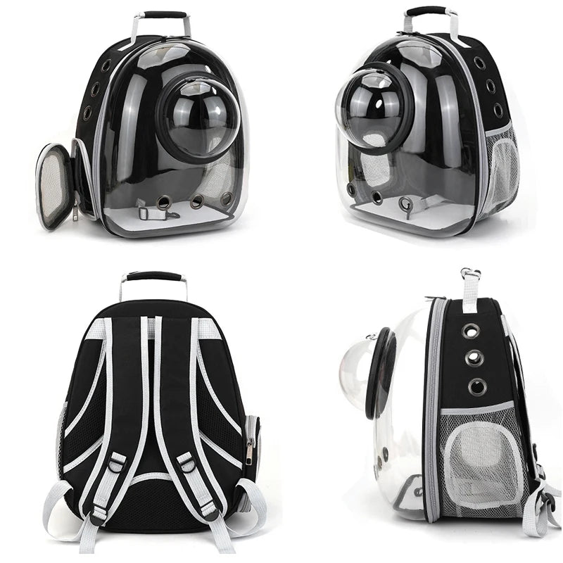 Space Capsule Pet Backpack – Breathable, Transparent Carrier for Cats & Small Dogs