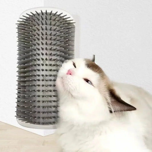 Cat Self-Grooming Massage Comb – Wall-Mounted Brush for Hair Removal & Relaxing Rubs