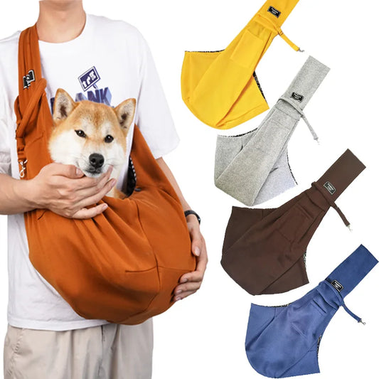 Crossbody Breathable Folding Pet Bag – Large Capacity Portable Cat & Dog Carrier