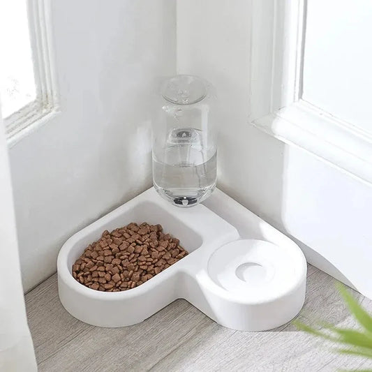 Automatic Drinking & Feeding Pet Bowl – Dual-Use Cat and Dog Water & Food Basin